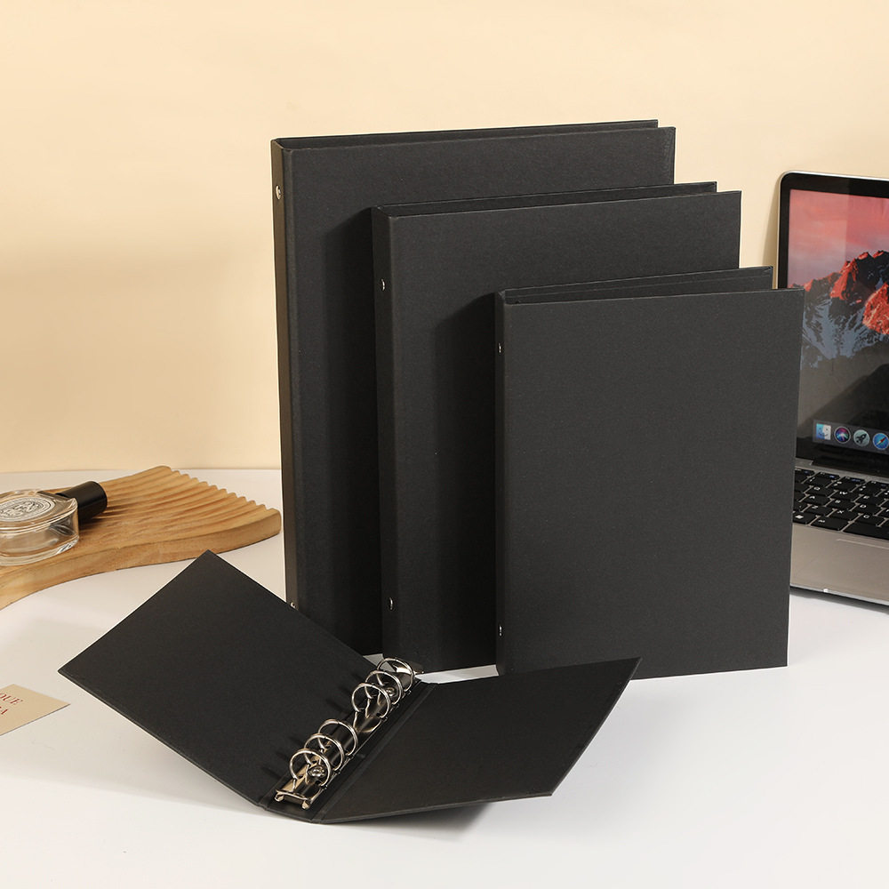 a4黑色牛皮纸活页本外壳a6手帐本相册笔记本资料册活页本子定制,文具电教/文化用品/商务用品,活页替芯,淘宝优惠券,粉丝福利购,淘宝优惠卷