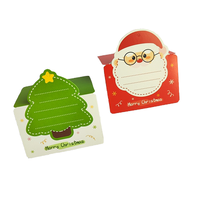 圣诞节贺卡吊牌立体手写礼物卡片