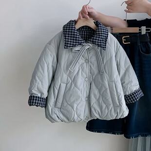 女童棉服2025中大童加厚冬装儿童外套洋气新款棉衣森系加绒外套