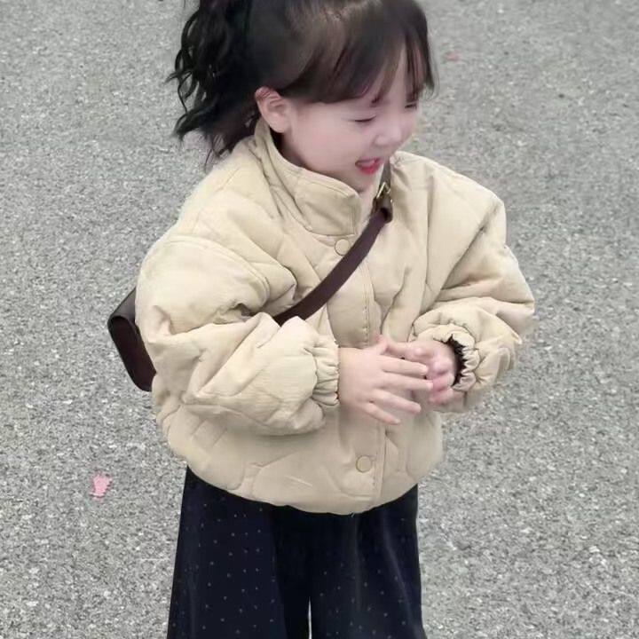 女童冬装加厚棉服2025新款韩系