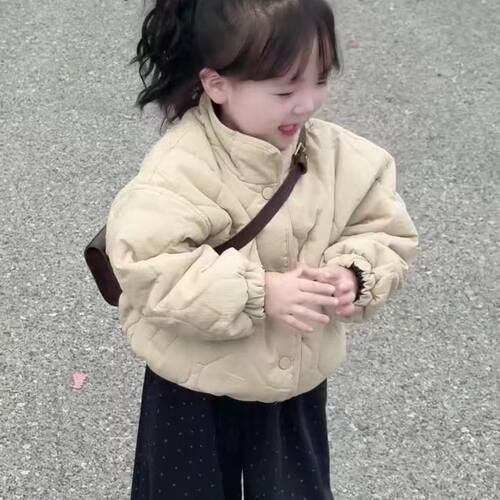 女童冬装加厚棉服2025新款韩系