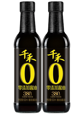 千禾头道380天特级生抽酱油