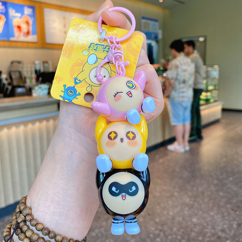 2026年新款正版蛋仔派对叠叠乐车钥匙扣女精致书包挂件钥匙链饰品