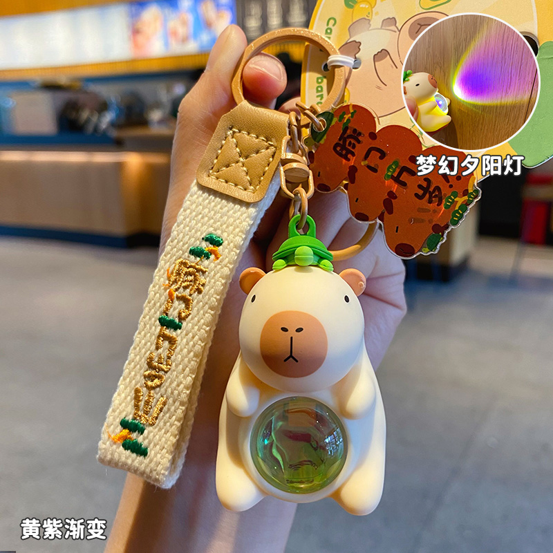 2025新款发光卡皮巴拉钥匙扣
