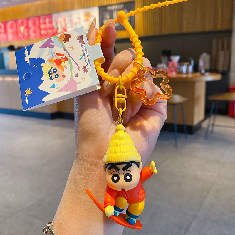 正版蜡笔小新汽车钥匙链书包