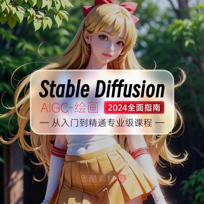 Stablediffusion安装包下载插件模型教程SD入门AI绘画软件自学