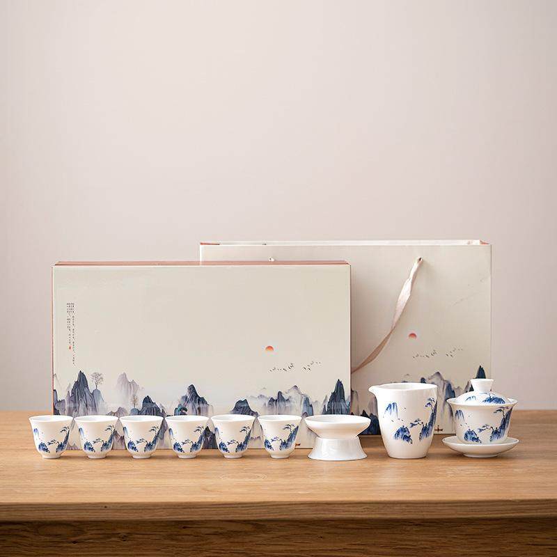 羊脂玉茶具套装家用高档办公室