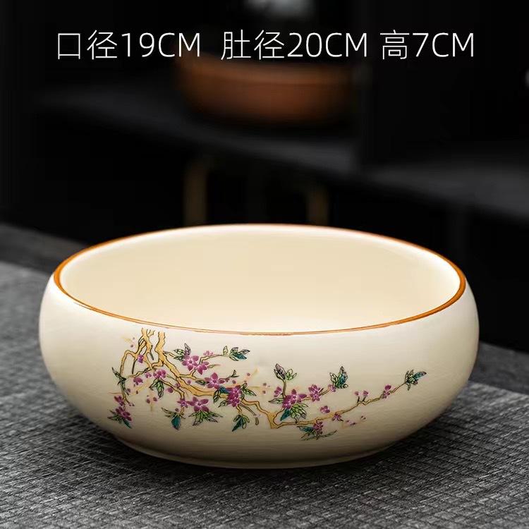 陶瓷大号茶洗功夫茶具配件杯洗