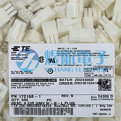 TE连接器172168-1胶壳6P