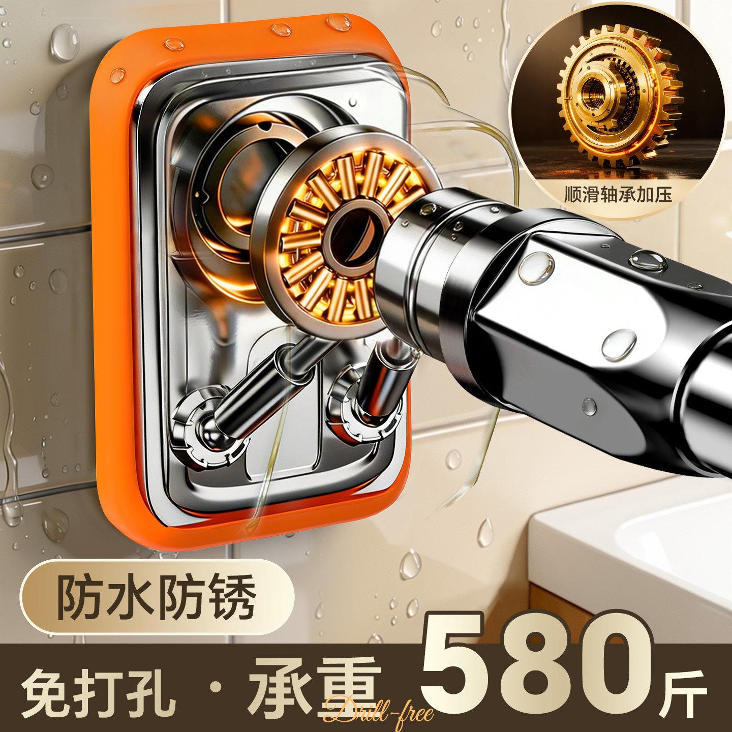 不锈钢伸缩杆晾衣杆免打孔支撑杆窗帘杆浴帘杆强力承重一根可伸缩