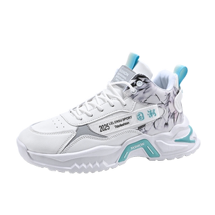 冬季舒适内增高男鞋10cm高帮休闲运动鞋男士隐形增高鞋潮户外跑鞋