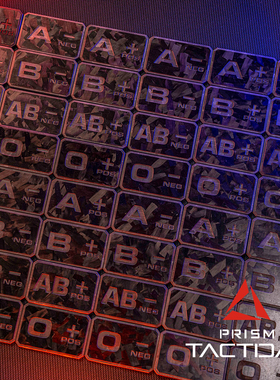 极其氪金LAB黑标 碳纤维轻量化血型章 低可视度魔术贴士气章