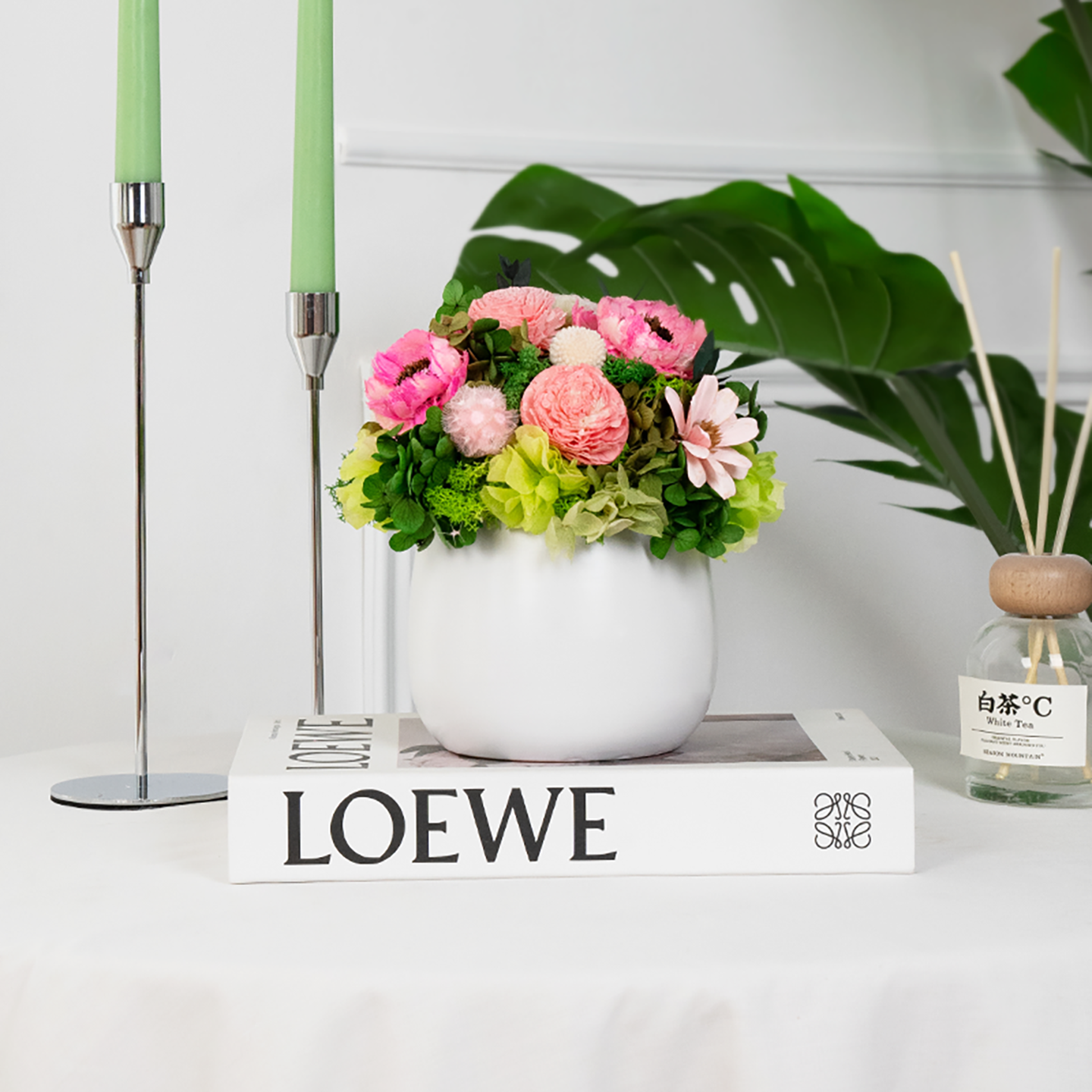 永生花高级感摆件莫奈花园玫瑰真花花瓶新家乔迁礼物送给女生朋友,鲜花速递/花卉仿真/绿植园艺,永生花,淘宝优惠券,粉丝福利购,淘宝优惠卷