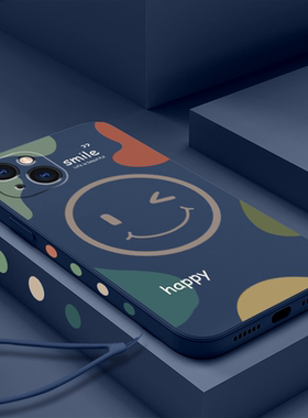 适用iphone14手机壳14plus苹果13新款12promax软硅胶镜头全包11ProMax保护套xs情侣xr男女mate40防摔软壳笑脸