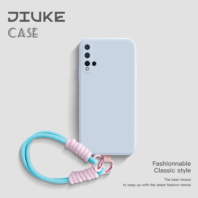 适用于华为nova5硅胶壳送挂绳