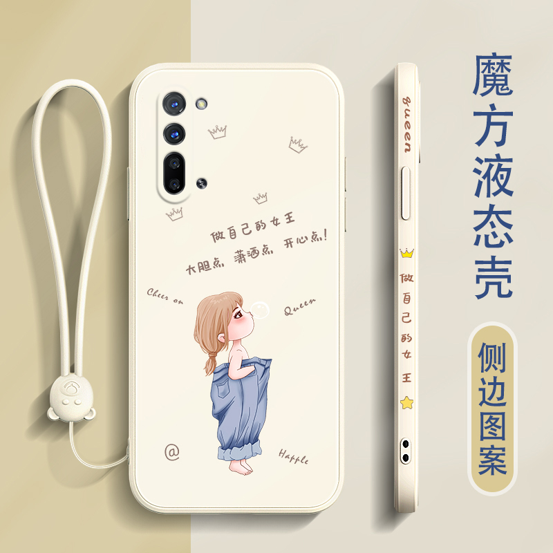 适用opporeno3手机壳直边液态硅胶reno3pro保护套2021年女新款防摔超薄全包镜头耐脏软壳网红潮牌个性创意ins