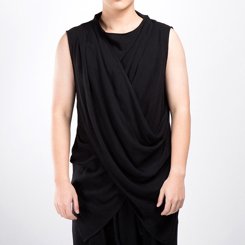 ~中国风男装夏无袖T恤奇装异服中式棉麻衣汉服打底汗衫修行禅修~在类目 男装, T恤中 - 来自Buy2taobao.com提供专业的淘宝代购服务