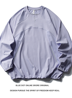 日系青年机能风速干透气长袖T恤男女款秋季户外运动宽松休闲T恤