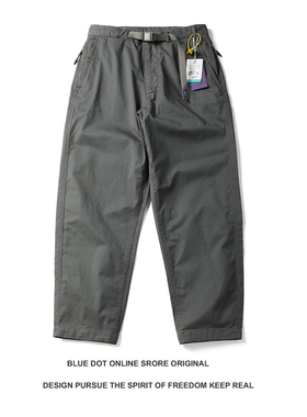 25日系秋冬5352青年紫标水洗宽松微锥休闲裤大码百搭男休闲长裤潮