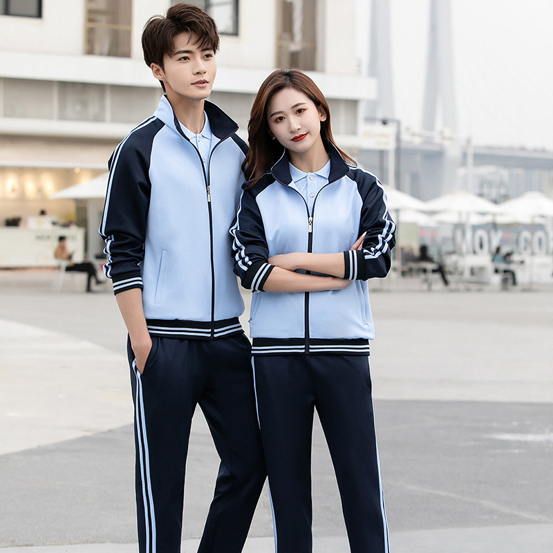 韩版四季长袖学生校服三件套图片