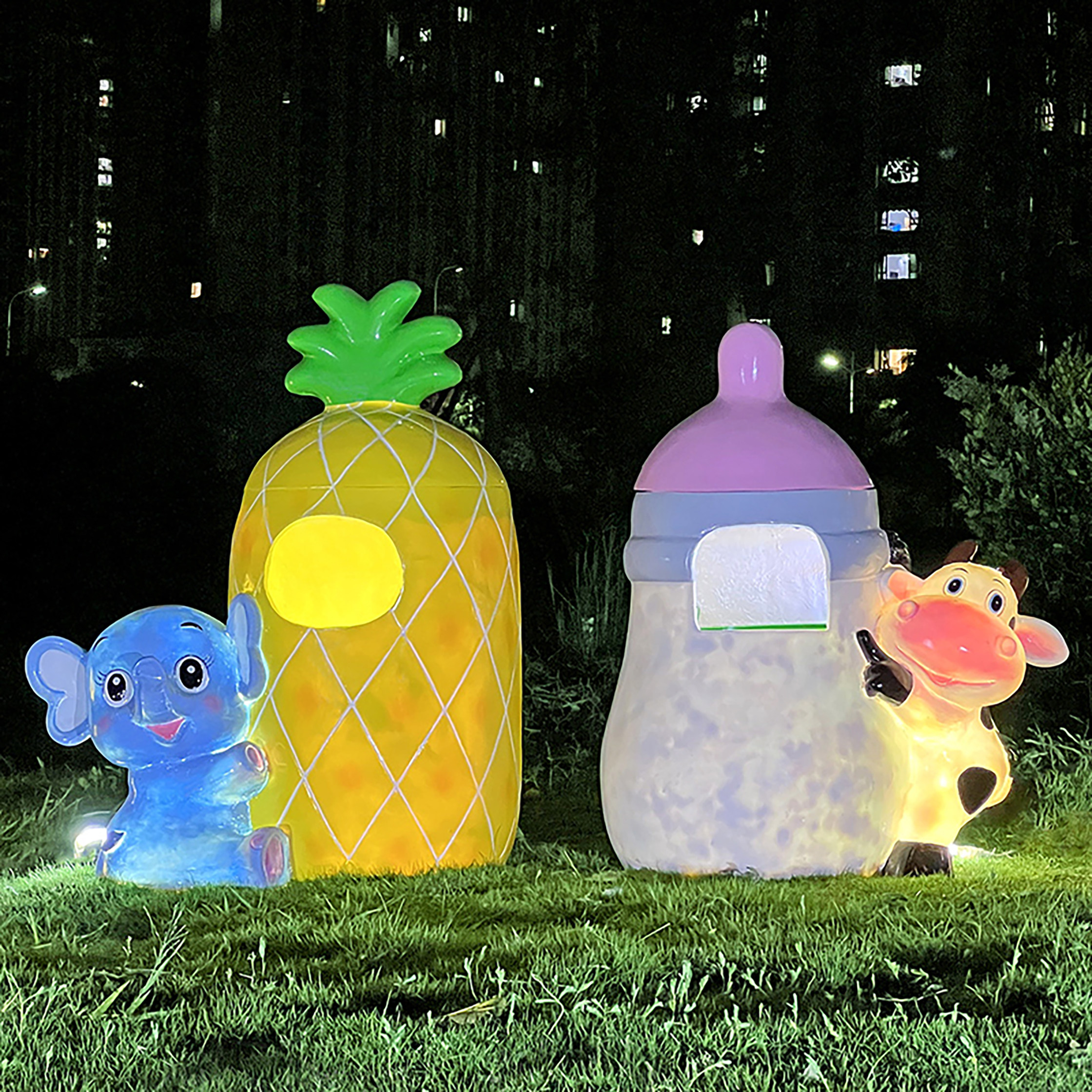 户外玻璃钢垃圾桶雕塑大摆件