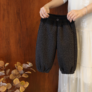 冬装 棉裤 新款 宝宝外穿哈伦裤 子 儿童加绒保暖裤 女童加厚羊驼绒卫裤