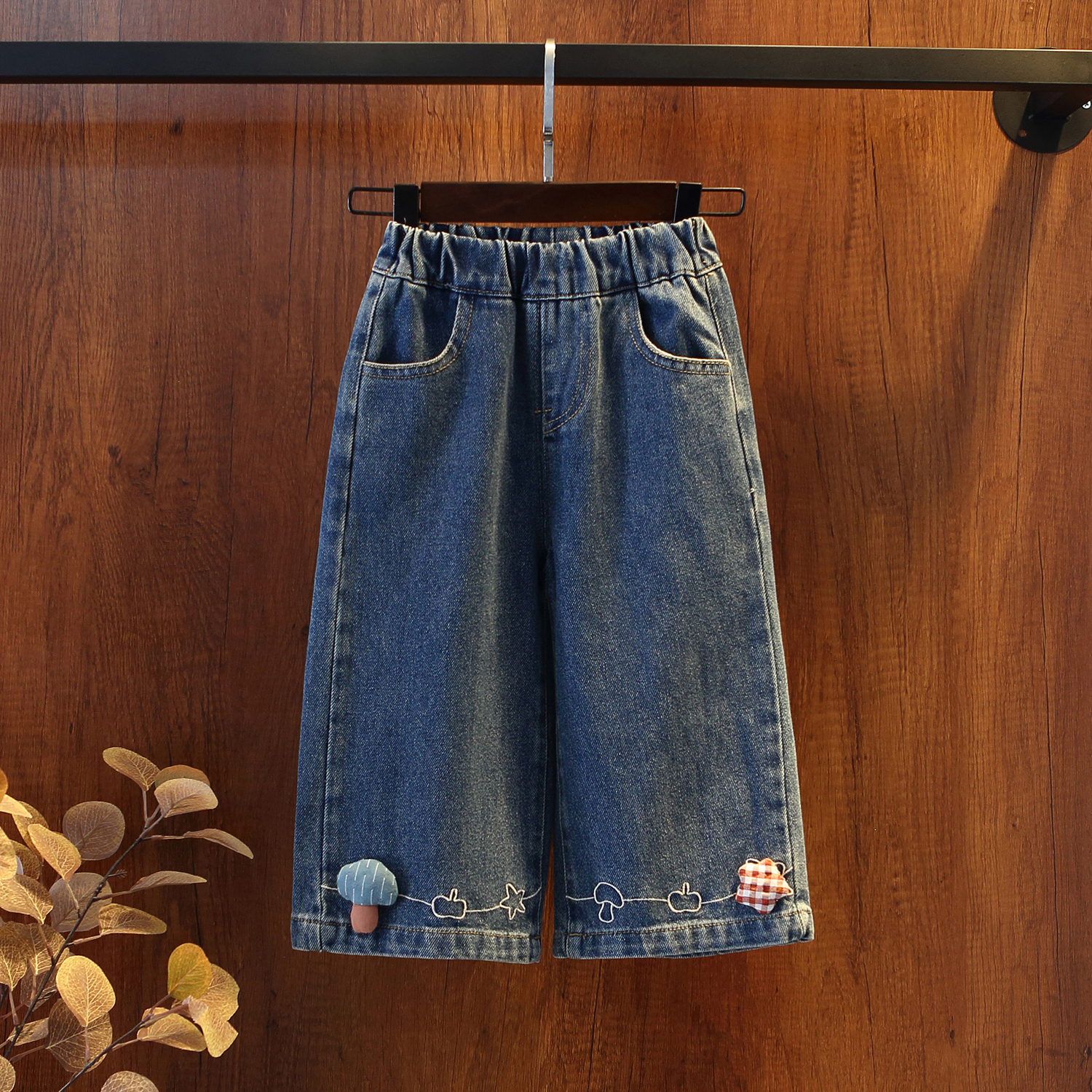 女童2025秋季新款女宝宝洋气时尚潮流牛仔裤直筒裤休闲百搭阔腿裤