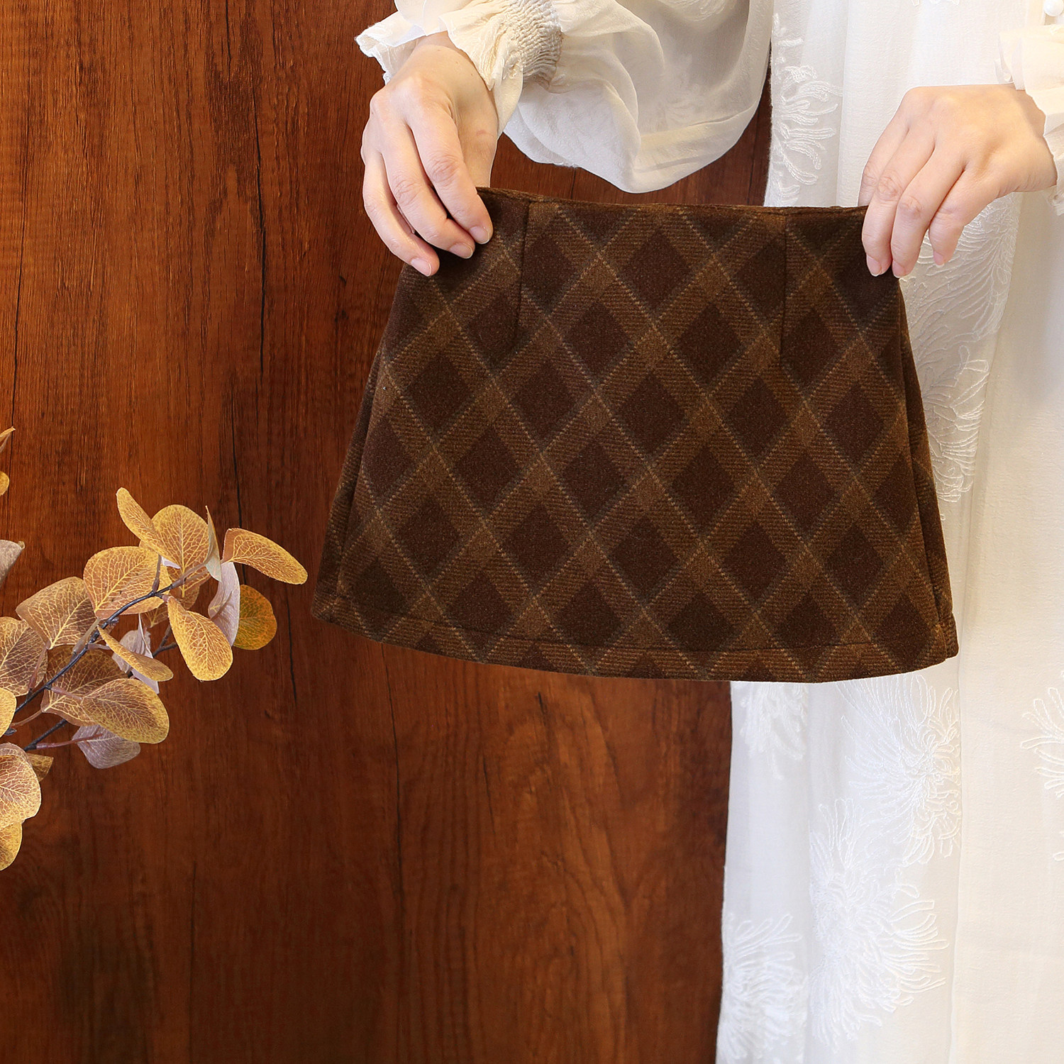 女童2025冬季加厚新款复古格纹毛呢半身裙女高腰A字短裙显瘦百搭,童装/婴儿装/亲子装,半身裙,淘宝优惠券,粉丝福利购,淘宝优惠卷