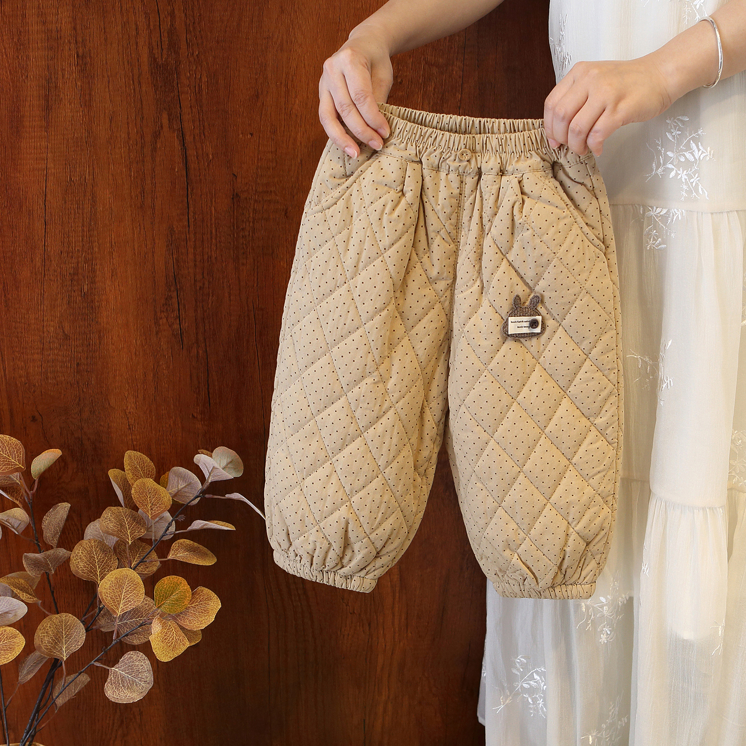 女宝宝外穿棉裤冬装2025新款儿童可贴肤纯棉内衬薄棉裤女童裤子