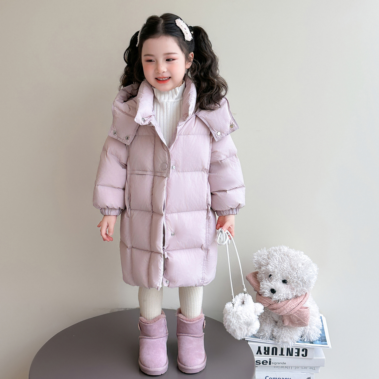 女童羽绒服2025新款洋气儿童冬季加厚保暖白鸭绒外套宝宝冬装棉服