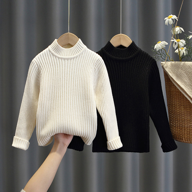 女童加厚款基础打底衫毛衣秋冬款儿童白色内搭针织衫大童黑色上衣,童装/婴儿装/亲子装,卫衣/绒衫,淘宝优惠券,粉丝福利购,淘宝优惠卷