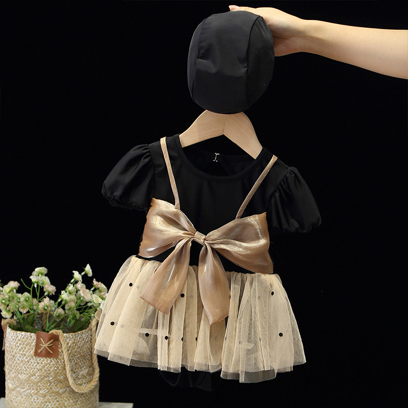 女童度假游泳衣夏季新款沙滩清凉泳衣夏装小女孩女宝宝时髦洋气潮