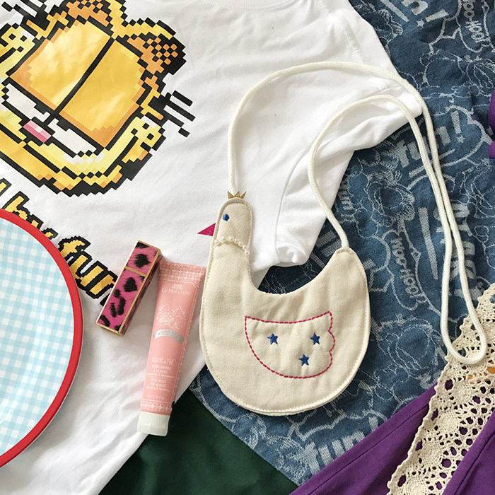 小清新卡通包包可爱小天鹅迷你斜挎包趣味创意少女学生装饰零钱包