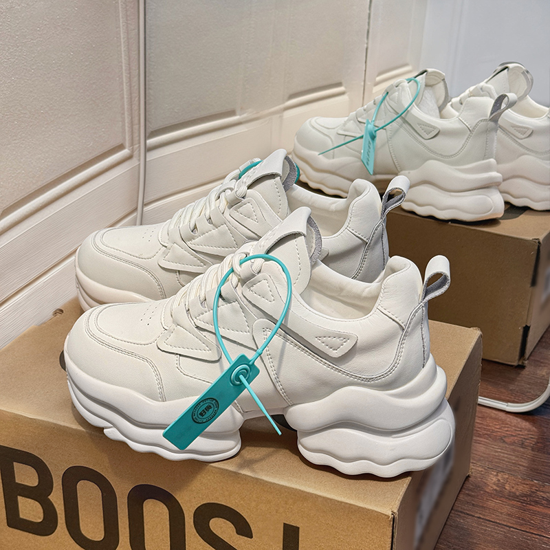 赵露思许研同款椰椰奶冻老爹鞋女2025新款冬季厚底增高休闲运动鞋