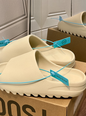 奢椰子拖鞋og yeezy正品莆田2026新款厚底外穿踩屎感运动一字拖潮
