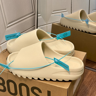 奢椰子拖鞋og yeezy正品莆田2026新款厚底外穿踩屎感运动一字拖潮