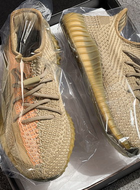 广椰子鞋350脏橙色og yeezy男女2026新款厚底网面春夏透气运动鞋