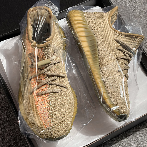 广椰子鞋350脏橙色og yeezy男女2026新款厚底网面春夏透气运动鞋