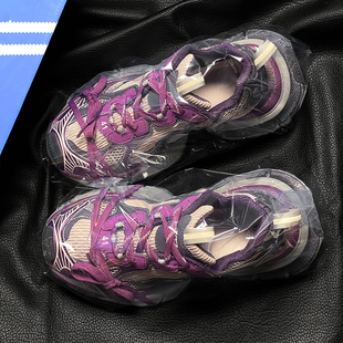 情侣鞋 老爹鞋 运动休闲百搭时尚 暗紫色男女冬季 子 厚底增高2025新款