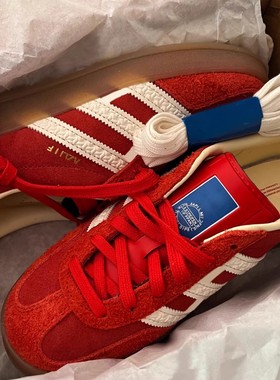 官方正品真皮复古红色德训鞋男女款阿甘鞋新款夏季百搭休闲板鞋潮