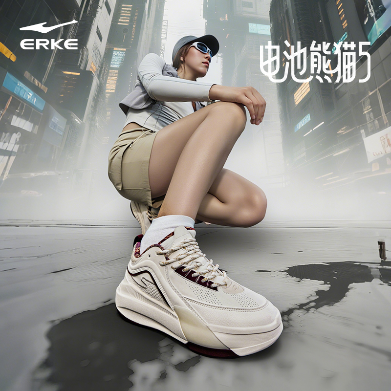 鸿星尔克女鞋板鞋厚底增高运动鞋