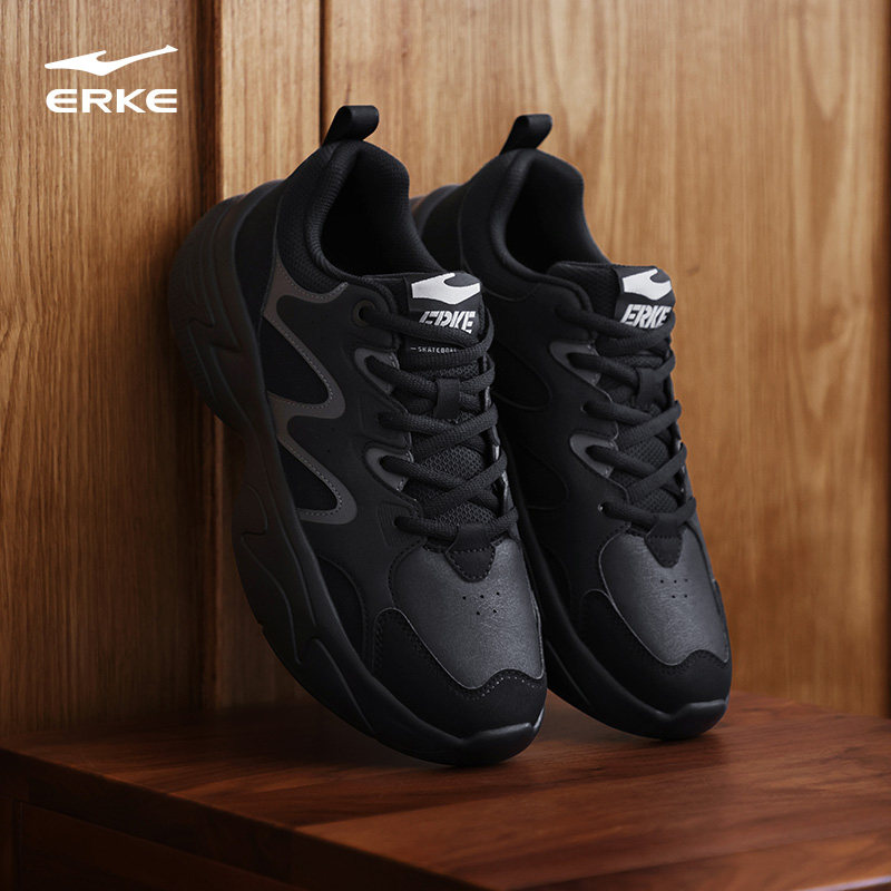 川林鸿星尔克男鞋2025秋冬季新款男士潮流百搭轻便运动休闲鞋男款