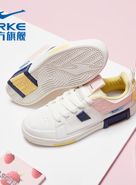 鸿星尔克女鞋休闲鞋ins百搭运动鞋轻便防滑百搭舒适透气滑板鞋女