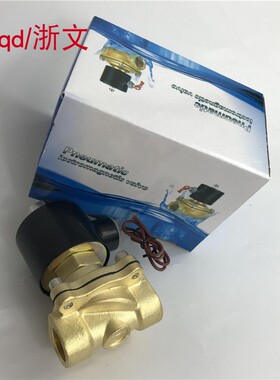 2W160-15K常开铜体电磁阀4分DN15水阀G1/2二通UW-15T 2W-15K