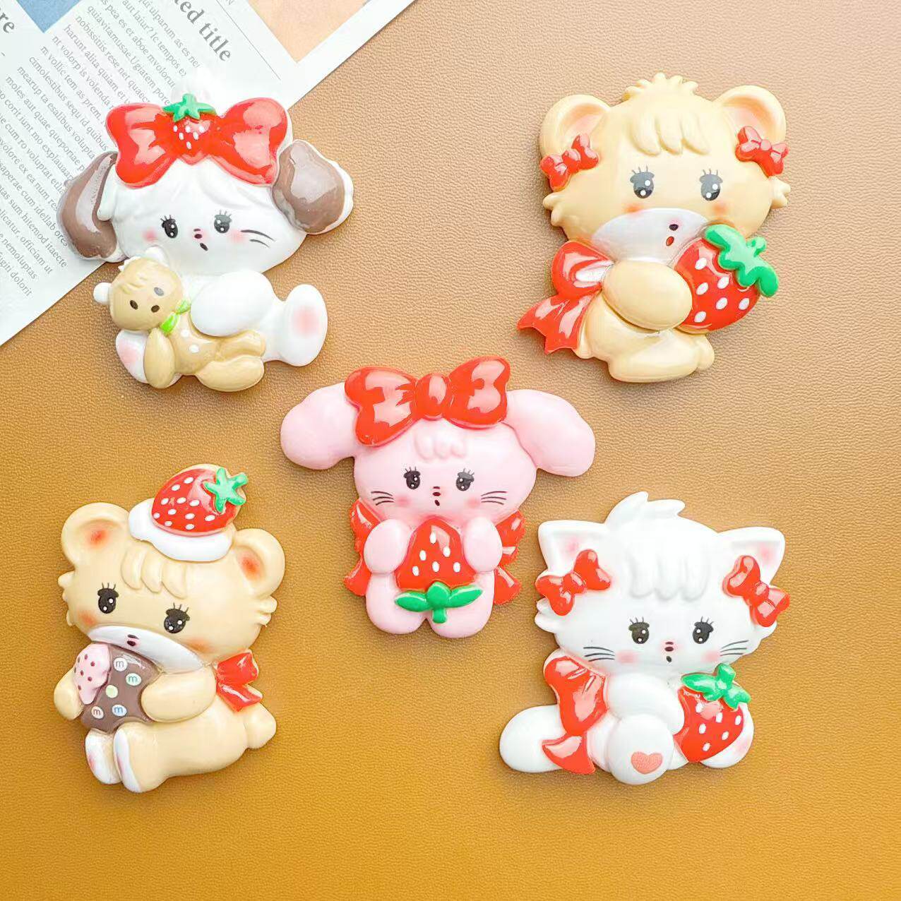 大卡三丽鸥小猫创意卡通奶油胶diy树脂配件手机壳发夹做冰箱贴片1