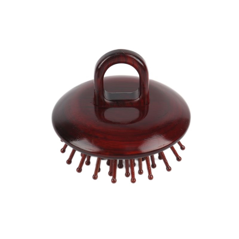 天然檀木气垫梳子气囊按摩梳便携式指环木梳洗头梳头部经络梳头疗