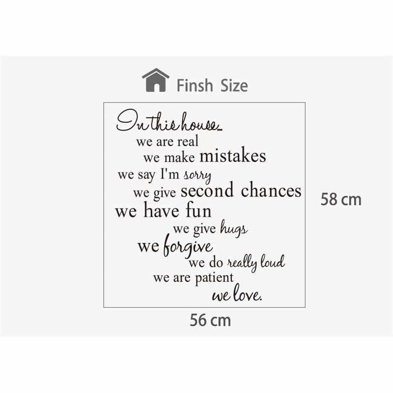 新款直销贴画in this house外贸墙贴 速卖通家居装修背景装饰英文