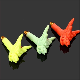 新款直销豫信渔具羊角支架头夜光竞技通用配件丫头蝴蝶头钓鱼竿支