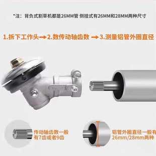 新款直销飞达园林割草机配件除草头除草轮松土伦家用小型收割机松