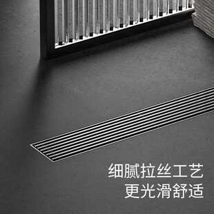 新款直销加厚实心304不锈钢浴室长条地漏防臭器 卫生间淋浴房大排